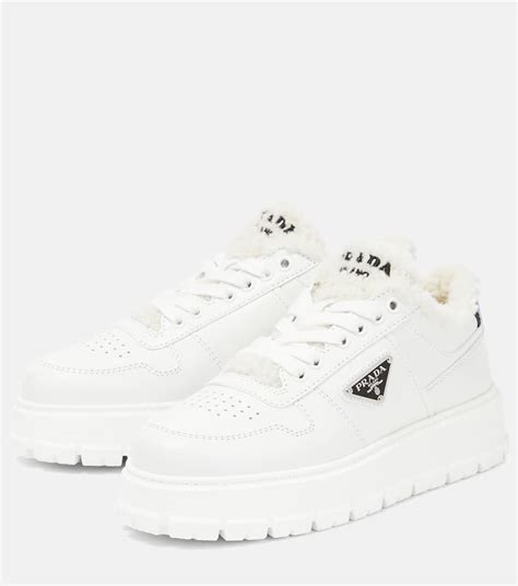 prada shearling lined sneakers|prada shoes.